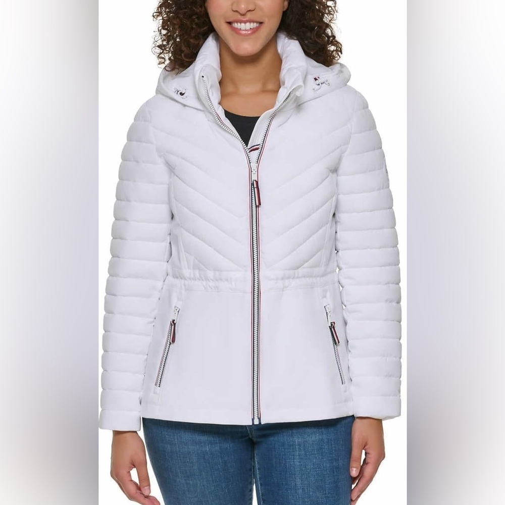 NWT Tommy Hilfiger Covert Coat Small White